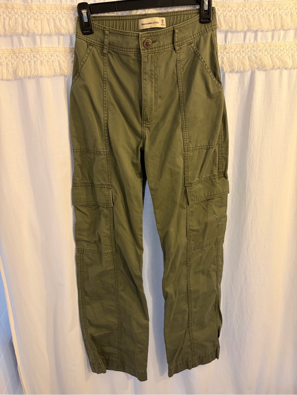 Abercrombie & Fitch Olive Green Women's Cargo Pants